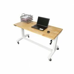 Husky 52 in. Adjustable Height Work Table in White -Tools Sales husky workbenches holt52xdbj2 40 1000