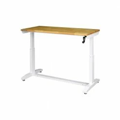 Husky 52 in. Adjustable Height Work Table in White -Tools Sales husky workbenches holt52xdbj2 4f 1000