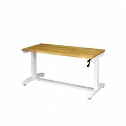 Husky 52 in. Adjustable Height Work Table in White
