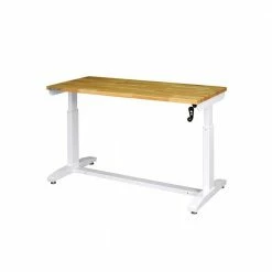 Husky 52 in. Adjustable Height Work Table in White -Tools Sales husky workbenches holt52xdbj2 66 1000