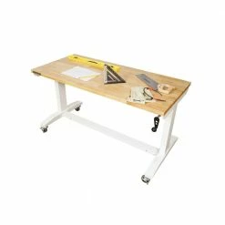 Husky 52 in. Adjustable Height Work Table in White -Tools Sales husky workbenches holt52xdbj2 77 1000