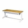 Husky 62 in. Adjustable Height Work with 2-Drawers Table in White -Tools Sales husky workbenches holt6202bj2 64 1000