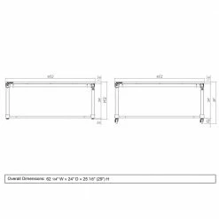 Husky 62 in. W x 24 in. D Adjustable Height Solid Wood Top Workbench Table in Black 18 Husky 62 in. W x 24 in. D Adjustable Height Solid Wood Top Workbench Table in Black -Tools Sales husky workbenches holt62xdb12 a0 1000