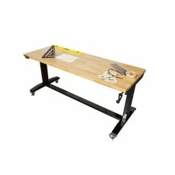 Husky 62 in. W x 24 in. D Adjustable Height Solid Wood Top Workbench Table in Black 22 Husky 62 in. W x 24 in. D Adjustable Height Solid Wood Top Workbench Table in Black -Tools Sales husky workbenches holt62xdb12 c3 1000