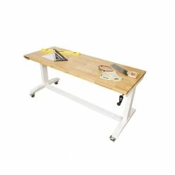Husky 62 in. Adjustable Height Work Table in White -Tools Sales husky workbenches holt62xdbj2 66 1000