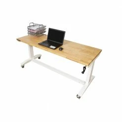 Husky 62 in. Adjustable Height Work Table in White -Tools Sales husky workbenches holt62xdbj2 fa 1000