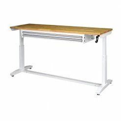 Husky 72 in. 2-Drawers Adjustable Height Work Table in White 21 Husky 72 in. 2-Drawers Adjustable Height Work Table in White -Tools Sales husky workbenches holt7202bj2 1d 1000