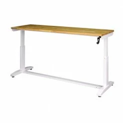 Husky 72 in. Adjustable Height Work Table in White -Tools Sales husky workbenches holt72xdbj2 4f 1000