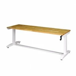 Husky 72 in. Adjustable Height Work Table in White