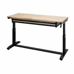 Husky 62 in. Adjustable Height Workbench Table with 2-Drawers in Black 18 Husky 62 in. Adjustable Height Workbench Table with 2-Drawers in Black -Tools Sales husky workbenches hotl6202b12 1d 1000