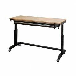 Husky 62 in. Adjustable Height Workbench Table with 2-Drawers in Black 22 Husky 62 in. Adjustable Height Workbench Table with 2-Drawers in Black -Tools Sales husky workbenches hotl6202b12 4f 1000