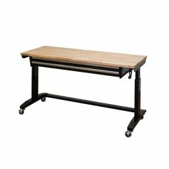 Husky 62 in. Adjustable Height Workbench Table with 2-Drawers in Black 21 Husky 62 in. Adjustable Height Workbench Table with 2-Drawers in Black -Tools Sales husky workbenches hotl6202b12 c3 1000