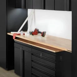 Husky 84 in. Solid Wood Work Surface for Heavy Duty Welded Steel Garage Storage System 11 Husky 84 in. Solid Wood Work Surface for Heavy Duty Welded Steel Garage Storage System -Tools Sales husky workbenches htc1000003 31 1000