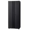 Husky Regular Duty Welded 24-Gauge Steel Freestanding Garage Cabinet in Black (31 in. W x 75 in. H x 20 in. D) -Tools Sales matte black powder coating husky free standing cabinets g3002l us 64 1000