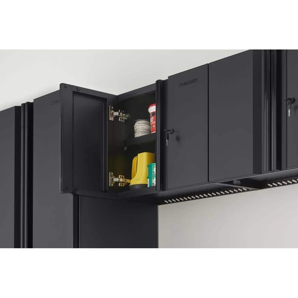 Husky Regular Duty Welded 24-Gauge Steel Wall Mounted Garage Cabinet in Black (24 in. W x 18 in. H x 12 in. D) 4 Husky Regular Duty Welded 24-Gauge Steel Wall Mounted Garage Cabinet in Black (24 in. W x 18 in. H x 12 in. D) - Image 2