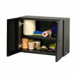 Husky Regular Duty Welded 24-Gauge Steel Wall Mounted Garage Cabinet in Black (24 in. W x 18 in. H x 12 in. D) 17 Husky Regular Duty Welded 24-Gauge Steel Wall Mounted Garage Cabinet in Black (24 in. W x 18 in. H x 12 in. D) -Tools Sales matte black powder coating husky wall mounted cabinets h24wcab 66 1000
