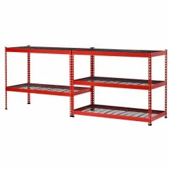 Husky 5-Tier Heavy Duty Steel Garage Storage Shelving Unit in Red (48 in. W x 78 in. H x 24 in. D) -Tools Sales red black husky freestanding shelving units mr482478w5 r 4f 1000