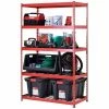 Husky 5-Tier Heavy Duty Steel Garage Storage Shelving Unit in Red (48 in. W x 78 in. H x 24 in. D) 1 Husky 5-Tier Heavy Duty Steel Garage Storage Shelving Unit in Red (48 in. W x 78 in. H x 24 in. D) -Tools Sales red black husky freestanding shelving units mr482478w5 r 64 1000