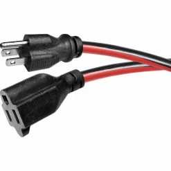 Husky 100 ft. 14/3 Indoor/Outdoor Extension Cord, Red and Black -Tools Sales red black husky general purpose cords hd 277 568 44 1000
