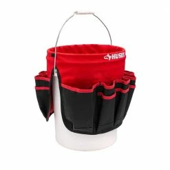 Husky 12 in. 30 Pocket Heavy Duty Bucket Jockey 5 Gallon In-Bucket Storage Tool Bag 12 Husky 12 in. 30 Pocket Heavy Duty Bucket Jockey 5 Gallon In-Bucket Storage Tool Bag -Tools Sales red black husky tool bags hd10030 th 40 1000