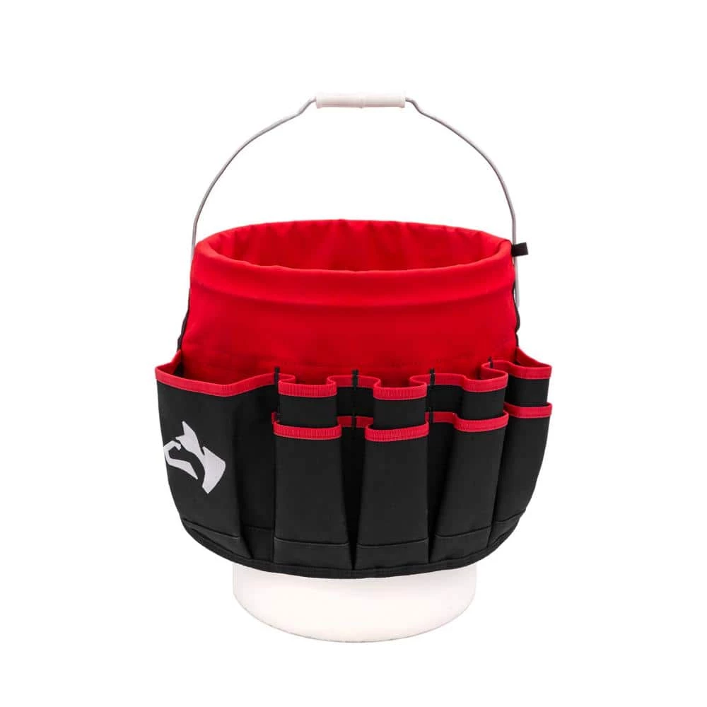 Husky 12 in. 30 Pocket Heavy Duty Bucket Jockey 5 Gallon In-Bucket Storage Tool Bag 7 Husky 12 in. 30 Pocket Heavy Duty Bucket Jockey 5 Gallon In-Bucket Storage Tool Bag - Image 5