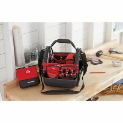 Husky 10 in. 15 Pocket Open Top Tool Bag -Tools Sales red black husky tool bags hd70010 th 31 1000