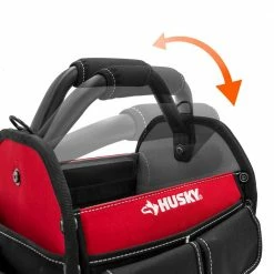 Husky 10 in. 15 Pocket Open Top Tool Bag -Tools Sales red black husky tool bags hd70010 th 4f 1000