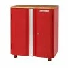 Husky Ready-to-Assemble 24-Gauge Steel 2-Door Garage Base Cabinet in Red (28 in. W x 32 in. H x 18 in. D) -Tools Sales red husky free standing cabinets g2802br us 64 1000