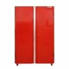 Husky Ready-to-Assemble 24-Gauge Steel Freestanding Garage Cabinet in Red (48 in. W x 72 in. H x 18 in. D) -Tools Sales red husky free standing cabinets homd48xdb21 64 1000