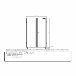 Husky Ready-to-Assemble 24-Gauge Steel Freestanding Garage Cabinet in Red (48 in. W x 72 in. H x 18 in. D) -Tools Sales red husky free standing cabinets homd48xdb21 fa 1000