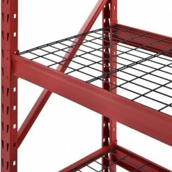Husky 3-Tier Heavy Duty Industrial Welded Steel Garage Storage Shelving Unit in Red (65 in. W x 54 in. H x 24 in. D) -Tools Sales red husky freestanding shelving units hbr652454w3 r 4f 1000
