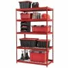 Husky 5-Tier Heavy Duty Boltless Steel Garage Storage Shelving Unit in Red (48 in. W x 78 in. H x 24 in. D) -Tools Sales red husky freestanding shelving units n2r482478w5r 64 1000