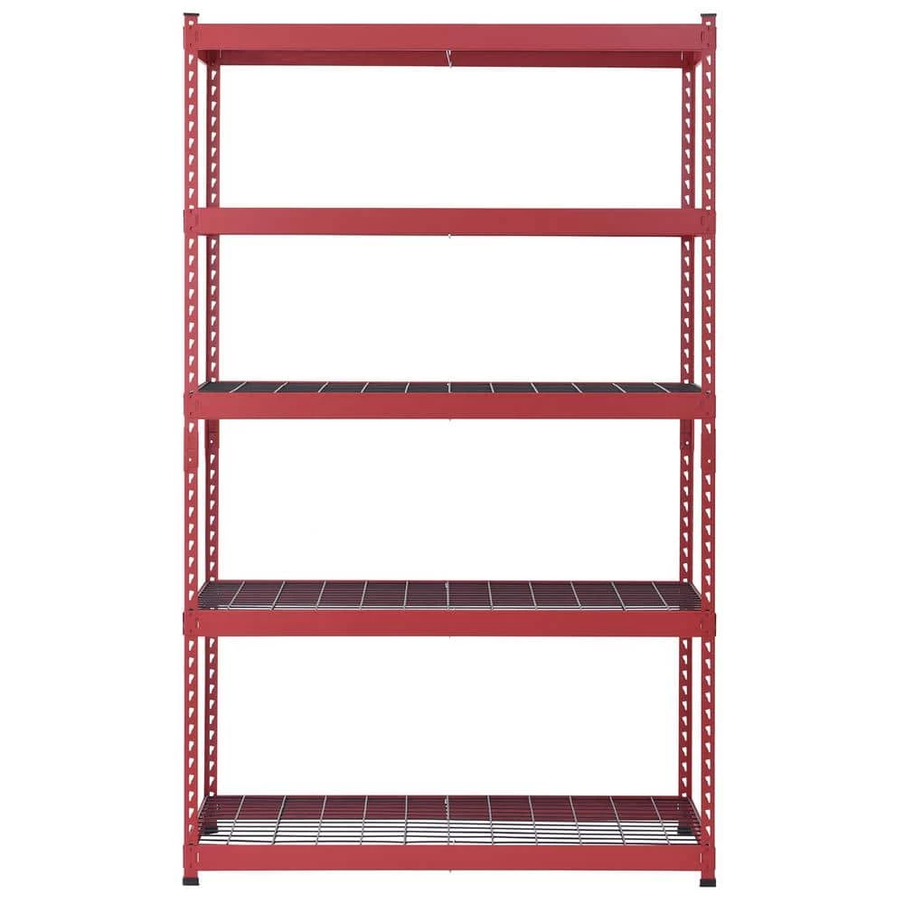 Husky 5-Tier Heavy Duty Boltless Steel Garage Storage Shelving Unit in Red (48 in. W x 78 in. H x 24 in. D) 9 Husky 5-Tier Heavy Duty Boltless Steel Garage Storage Shelving Unit in Red (48 in. W x 78 in. H x 24 in. D) - Image 7