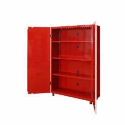Husky 2-Pack Steel Shelf Set in Red (47 in. W x 15 in. D) for Ready-to-Assemble 48 in. Freestanding Garage Cabinet -Tools Sales red husky garage cabinet accessories g4800psr us 40 1000