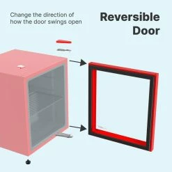 Husky 1.5 Cu. ft. 40-Can Glass Door Freestanding Countertop Quiet Mini Fridge with Reversible Door without Freezer (Red) 21 Husky 1.5 Cu. ft. 40-Can Glass Door Freestanding Countertop Quiet Mini Fridge with Reversible Door without Freezer (Red) -Tools Sales red husky mini fridges osfg010 rm 31 1000