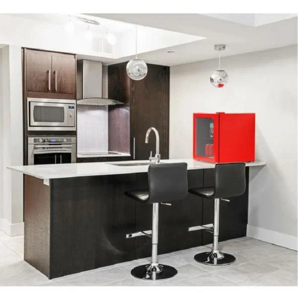 Husky 1.5 Cu. ft. 40-Can Glass Door Freestanding Countertop Quiet Mini Fridge with Reversible Door without Freezer (Red) 9 Husky 1.5 Cu. ft. 40-Can Glass Door Freestanding Countertop Quiet Mini Fridge with Reversible Door without Freezer (Red) - Image 7