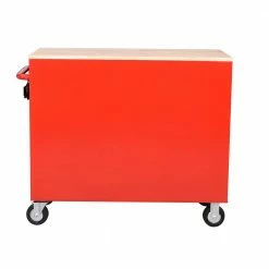 Husky 42 in. W x 18.1 in. D 8-Drawer Red Mobile Workbench Cabinet with Solid Wood Top -Tools Sales red husky mobile workbenches h42mwc8red 66 1000