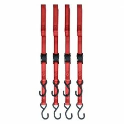 Husky 10 ft. x 1 in. Cam Buckle Tie-Down (Red) Straps with S Hook (4-Pack) -Tools Sales reds pinks husky cam buckle lashing straps fh0898t 31 1000