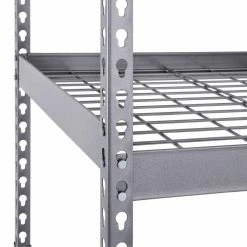 Husky 5-Tier Heavy Duty Steel Garage Storage Shelving Unit in Silver (48 in. W x 78 in. H x 24 in. D) -Tools Sales silver husky freestanding shelving units mr482478w5 44 1000