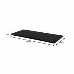 Husky 2-Pack Steel Shelf Set in Black (28 in. W x 9 in. D) for Ready-to-Assemble 28 in. Wall Mounted Garage Cabinet -Tools Sales smooth glossy black husky garage cabinet accessories g2802ws us 77 1000