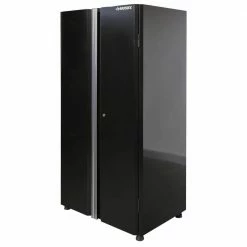 Husky Ready-to-Assemble 24-Gauge Steel Garage Gear Cabinet in Black (36 in. W x 72 in. H x 24 in. D)