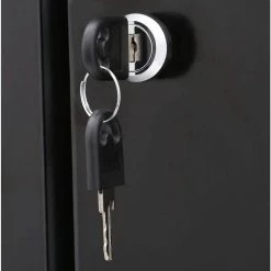 Husky Ready-to-Assemble 24-Gauge Steel Garage Gear Cabinet in Black (36 in. W x 72 in. H x 24 in. D) -Tools Sales smooth glossy black powder coating husky free standing cabinets g3624w us c3 1000