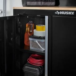 Husky 6-Piece Ready-to-Assemble Steel Garage Workstation in Black (53 in. W x 69.5 in. H x 19.5 in. D) 13 Husky 6-Piece Ready-to-Assemble Steel Garage Workstation in Black (53 in. W x 69.5 in. H x 19.5 in. D) -Tools Sales smooth glossy black powder coating husky garage storage systems g52006s1 us 1d 1000