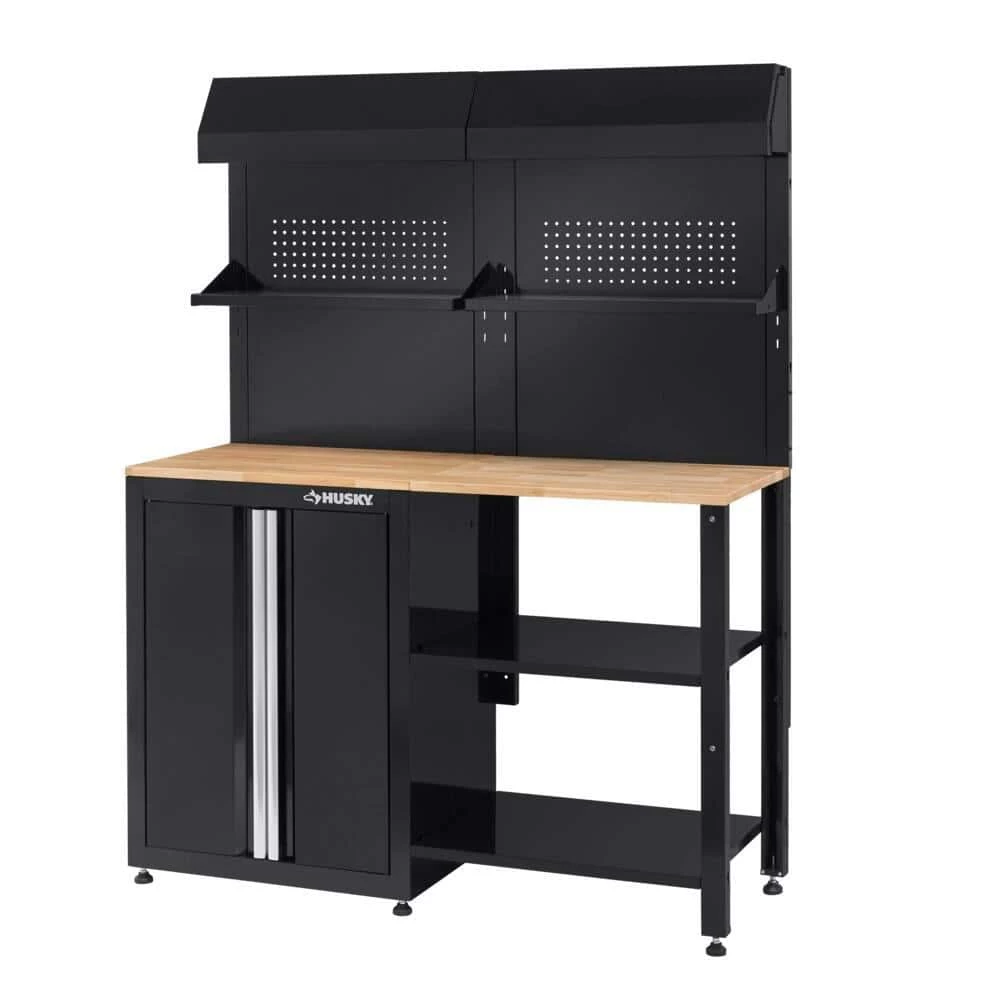 Husky 6-Piece Ready-to-Assemble Steel Garage Workstation in Black (53 in. W x 69.5 in. H x 19.5 in. D) 3 Husky 6-Piece Ready-to-Assemble Steel Garage Workstation in Black (53 in. W x 69.5 in. H x 19.5 in. D)