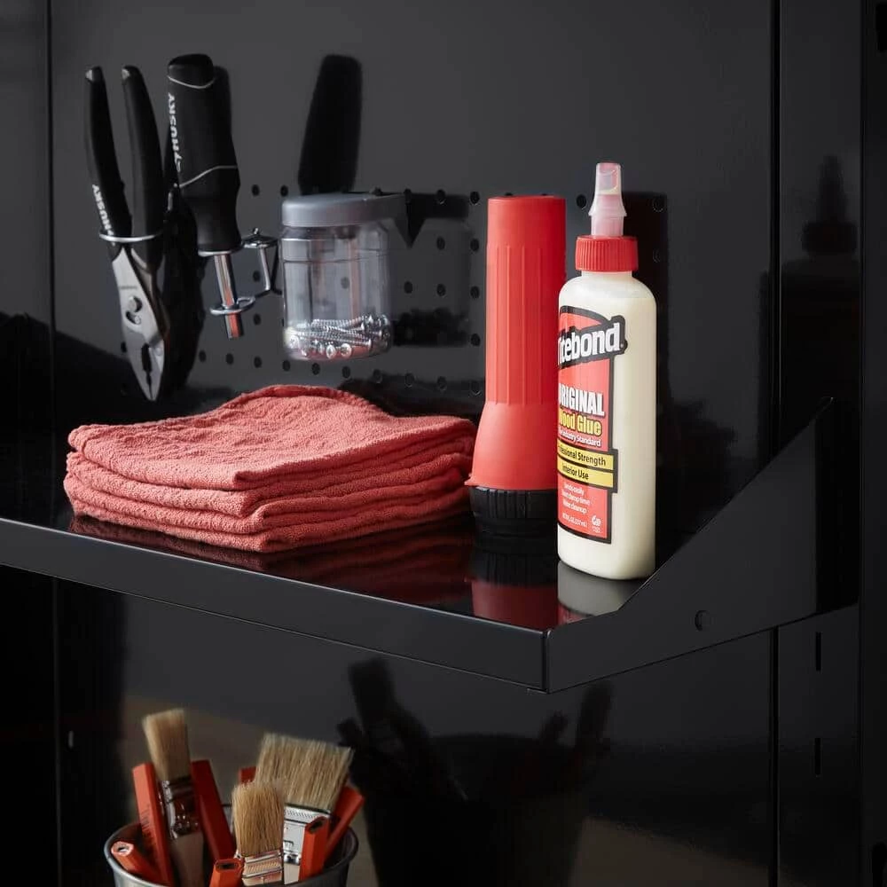 Husky 6-Piece Ready-to-Assemble Steel Garage Workstation in Black (53 in. W x 69.5 in. H x 19.5 in. D) 8 Husky 6-Piece Ready-to-Assemble Steel Garage Workstation in Black (53 in. W x 69.5 in. H x 19.5 in. D) - Image 6