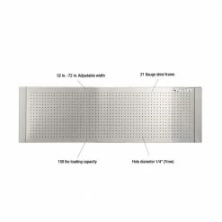 Husky 52 in. W to 72 in. W Adjustable Pegboard, Stainless Steel -Tools Sales stainless steel husky pegboards hoaa52jx1 1f 1000