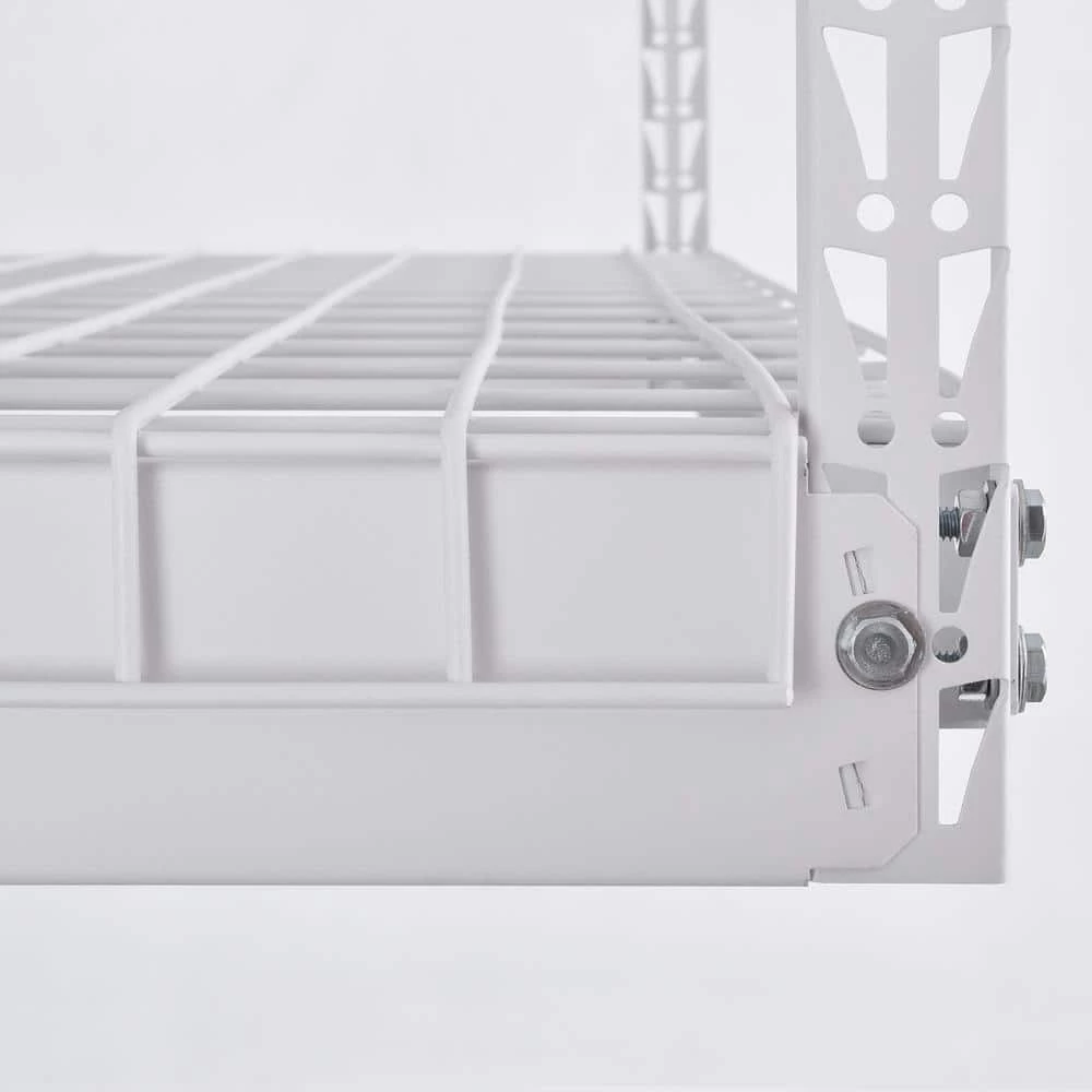 Husky Adjustable Height Overhead Ceiling Mount Garage Rack in White (42 in. H x 96 in. W x 32 in. D) 6 Husky Adjustable Height Overhead Ceiling Mount Garage Rack in White (42 in. H x 96 in. W x 32 in. D) - Image 4