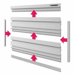 Husky Garage Slat Wall Starter Kit (8-Piece) 17 Husky Garage Slat Wall Starter Kit (8-Piece) -Tools Sales white husky slatwall panels 80235hwsk c3 1000