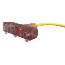 Husky 50 ft. 12/3 Lighted Triple Tap Extension Cord -Tools Sales yellow husky general purpose cords 76050hy 4f 1000