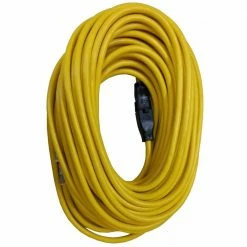 Husky 100 ft. 12/3 Extension Cord, Yellow -Tools Sales yellow husky general purpose cords hd 1004823555 4f 1000